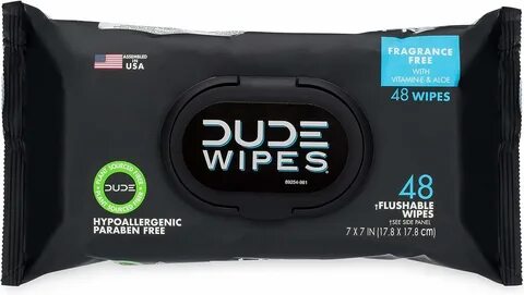 Dude Wipes Flushable Wipes, Unscented & Naturally Soothing, Dispenser P...