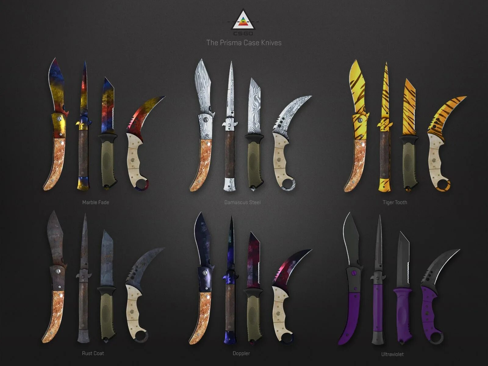 Кейс Призма 2 ножи. Кейс спектр 2 ножи. Ножи кейса спектр 2 в КС го. Нож клык КС го.
