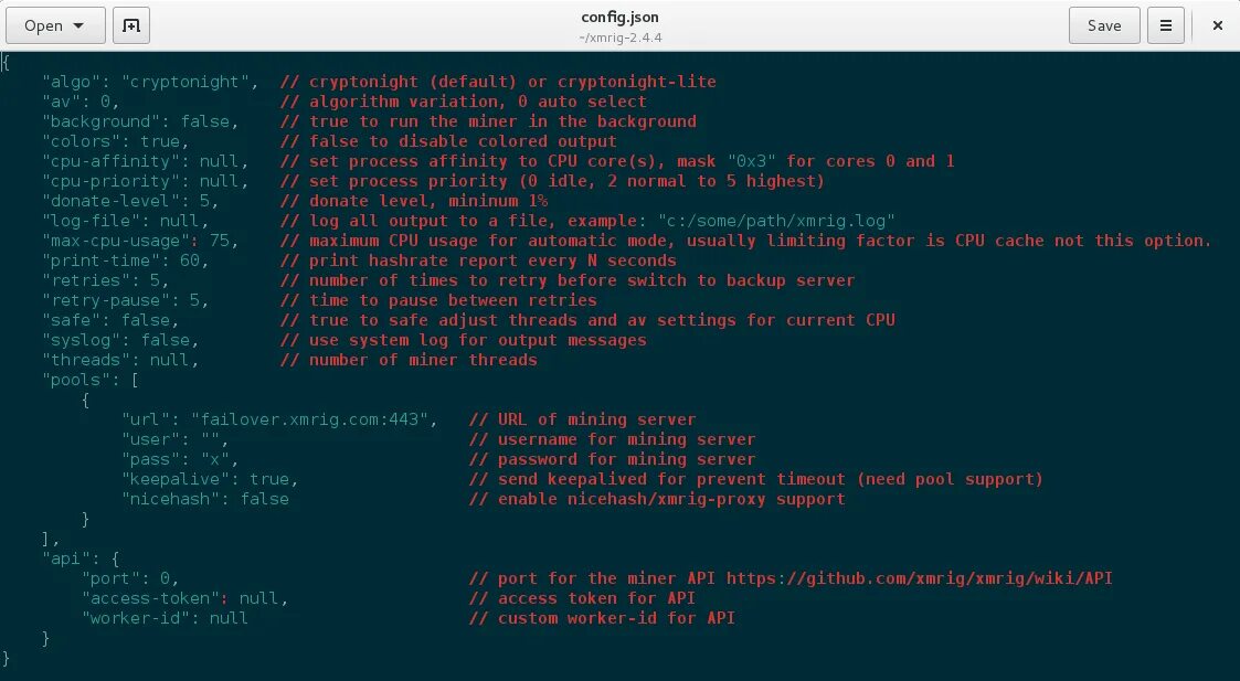 Output file path