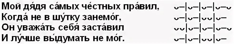 Мой дядя самых 7. Мой дядя самых честных правил стихотворный размер. Мой дядя самых честных правил Ямб. Схема стихотворения мой дядя самых честных правил. Стих мой дядя самых честных.