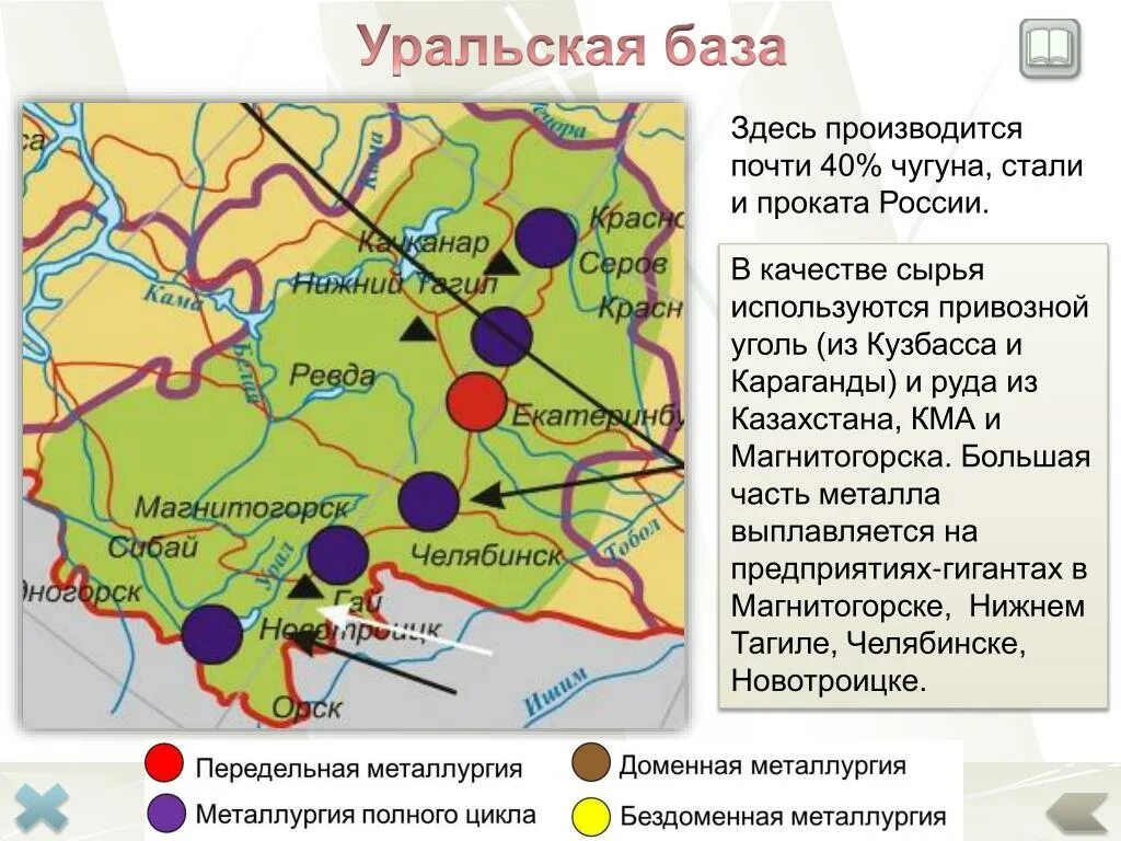 Уральская металлургическая база цветная металлургия. Уральская база черной металлургии. Металлургия Урала карта. Уральская база цветной металлургии месторождения. Центры производства урала