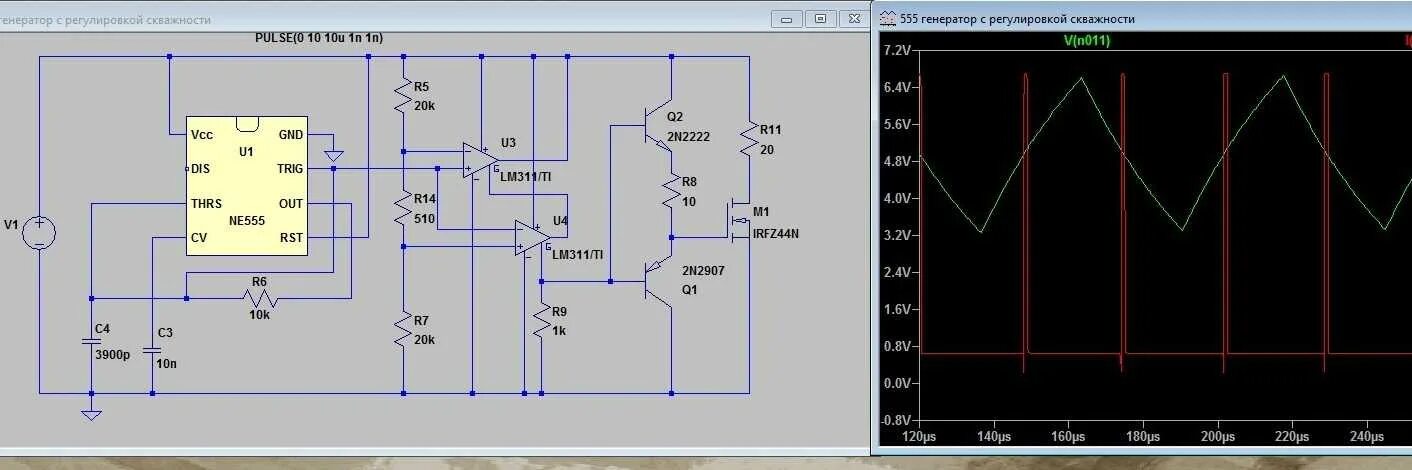 Генератор сигналов с ШИМ регулятором на 555. Генератор на 555 таймере с регулировкой частоты. Генератор прямоугольных импульсов на ne555 с регулировкой частоты. Генератор импульсов на 555 с регулируемой скважностью.