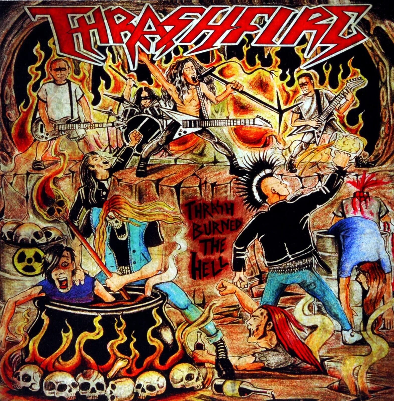 Трэш 1. Плакаты в стиле Thrash Metal. Thrashfire Band. Обложки альбомов группы Burns.