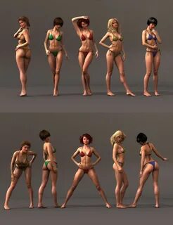 'Perfect 10' Standing Poses for Genesis 2 Female(s) Character Ske...
