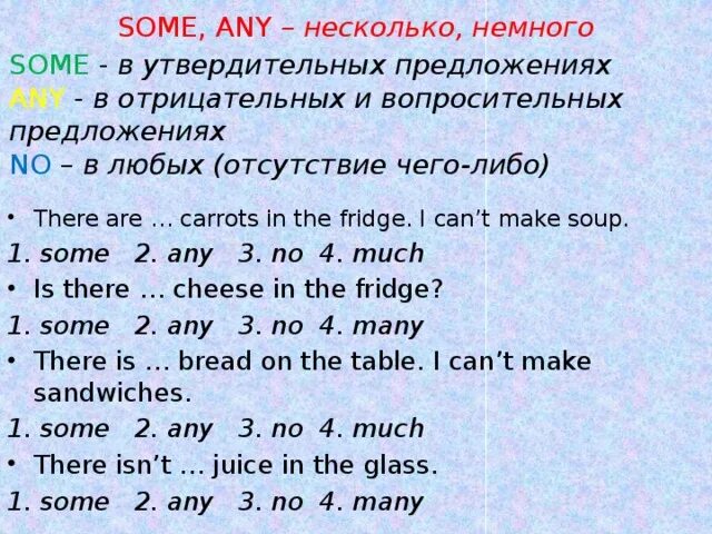 Предложение со словом some. Some any в вопросительных предложениях. Some any в отрицательных предложениях. Some в утвердительных предложениях. Утвердительных предложений на some any.