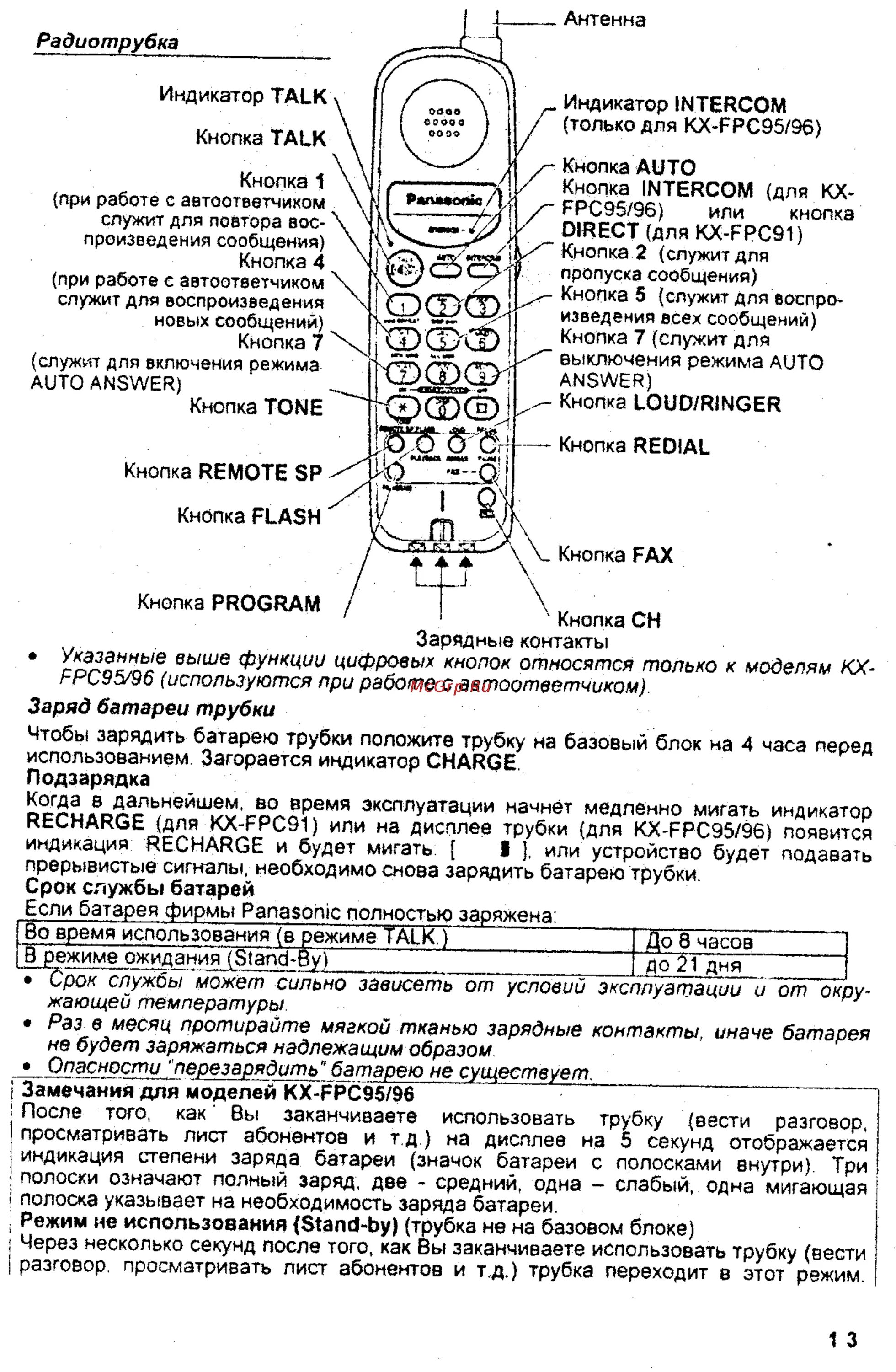 Panasonic KX-fpc91. Факс +радиотрубка радиотрубка телефон. Как перевести трубку в режим talk. Режим talk