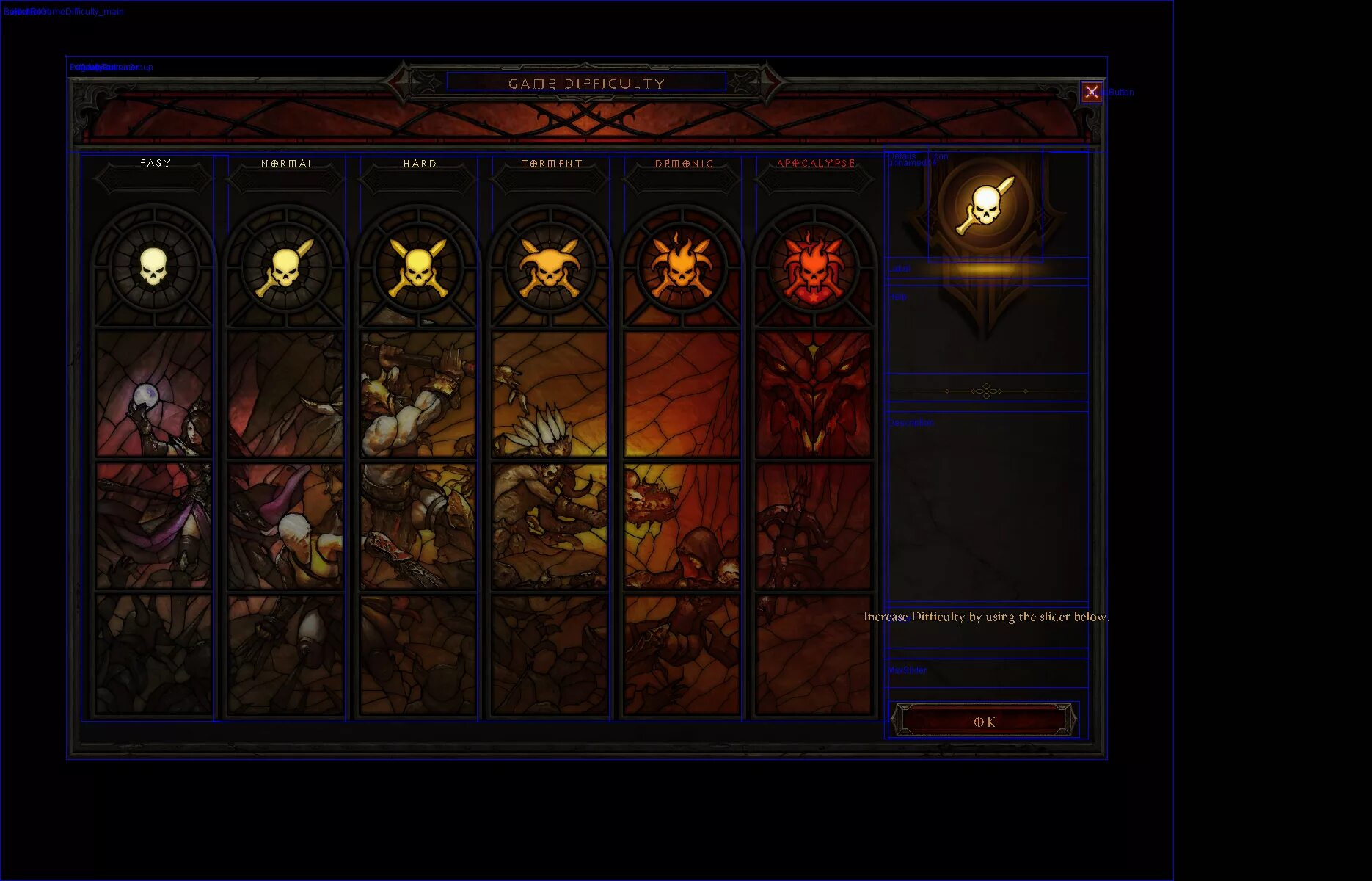 Диабло 3 сложности. Diablo 2 UI. Уровни сложности Дьябло 3. Сложности диабло 2. Leveled difficulty