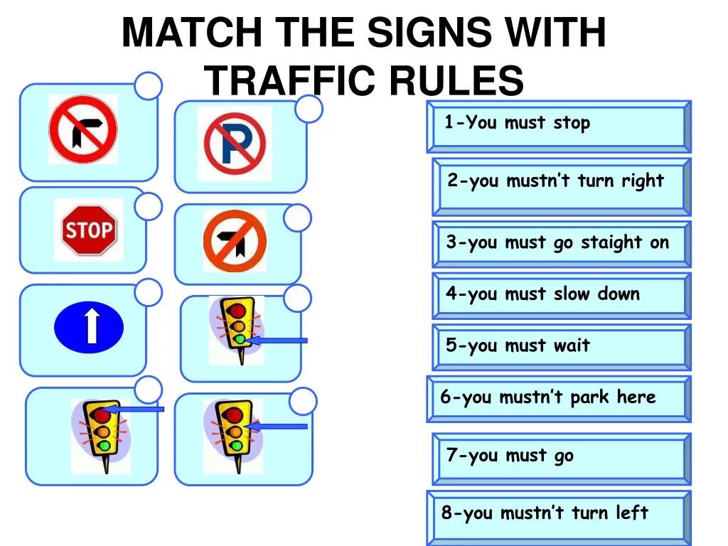 Put a good word. Дорожные знаки на английском. Задание на must mustn''t. Правила дорожного движения на английском языке. Must mustn't правило.