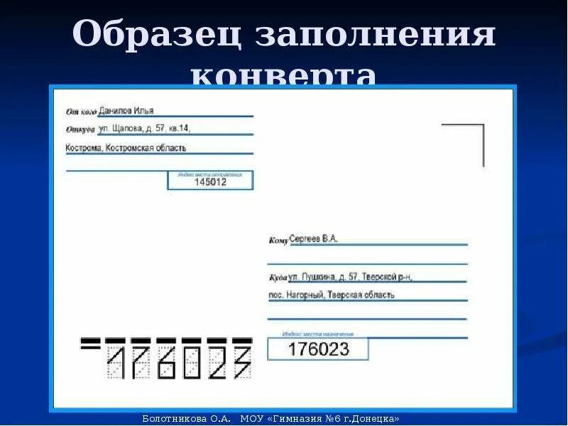 Требования к макетам конвертов в быту