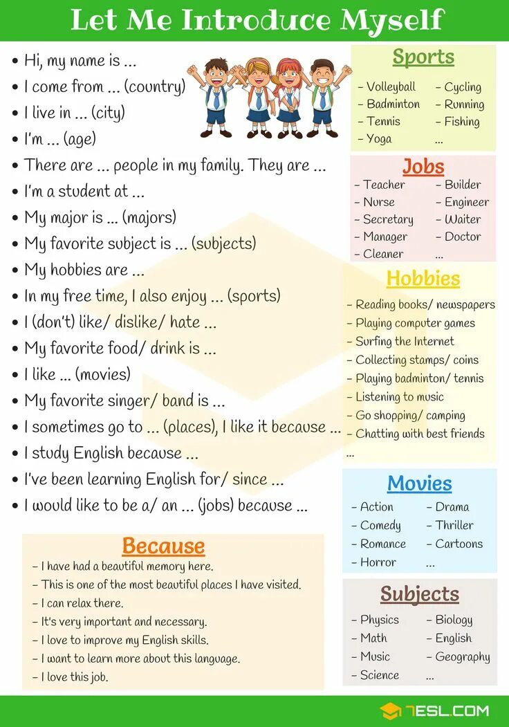 Learning languages exercises