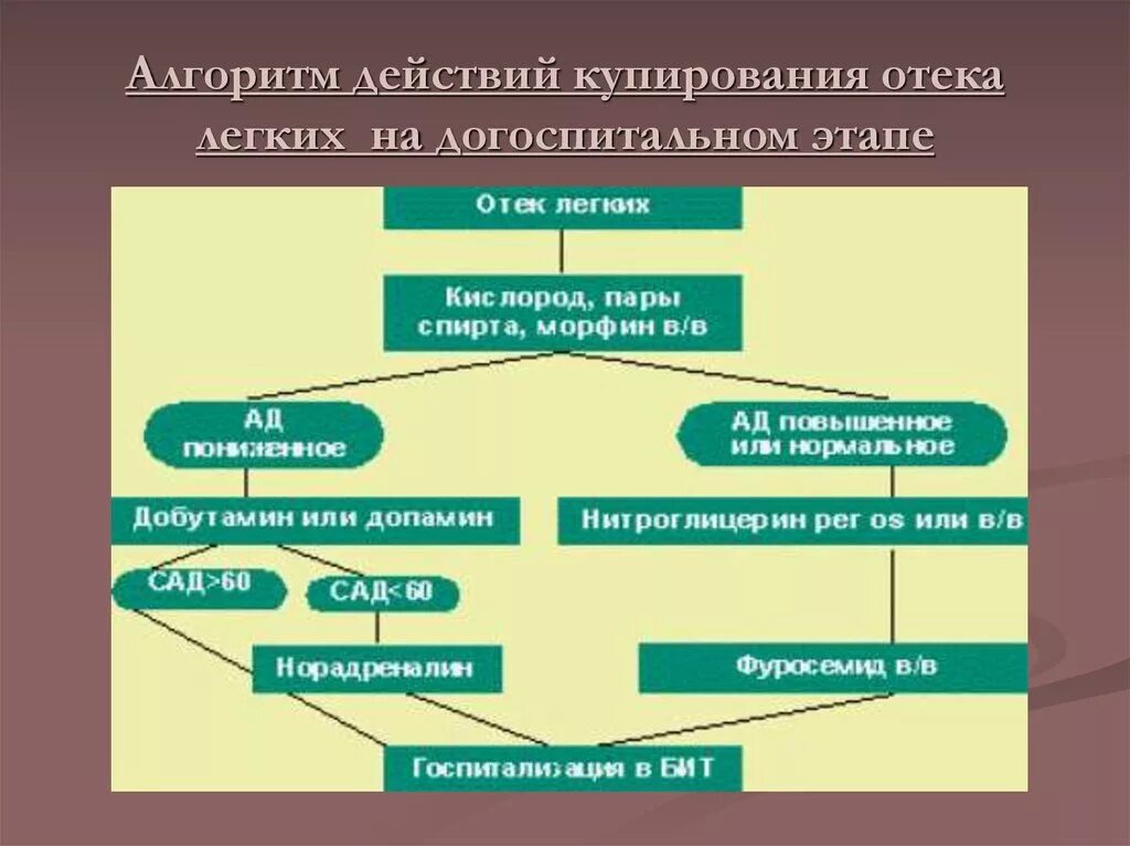 Отек легких помощь алгоритм. Купирование отёка лёгких. Купирование кардиального отека легких. Отек легких догоспитальный этап. Алгоритм мероприятий при остром отеке легких.