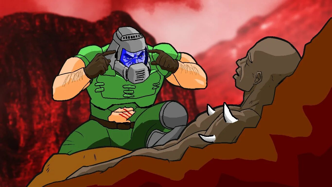 Думгай. Сержант Doomguy. Doomguy нейросеть.