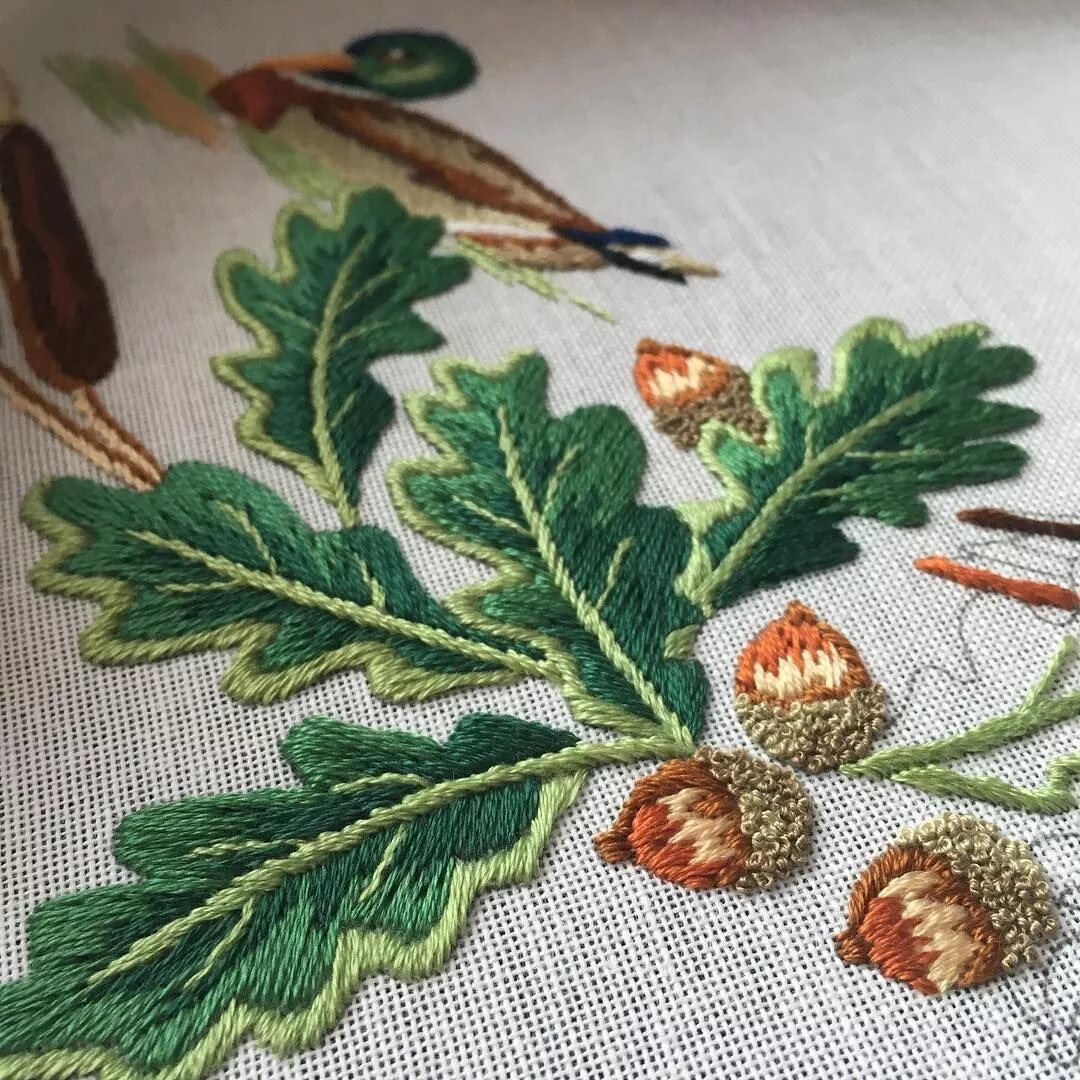 Гладь лист. Leaf stitch («вышивка листьев»).. irina polat вышивка. ирина полат вышивка. вышивка гладью stumpwork.