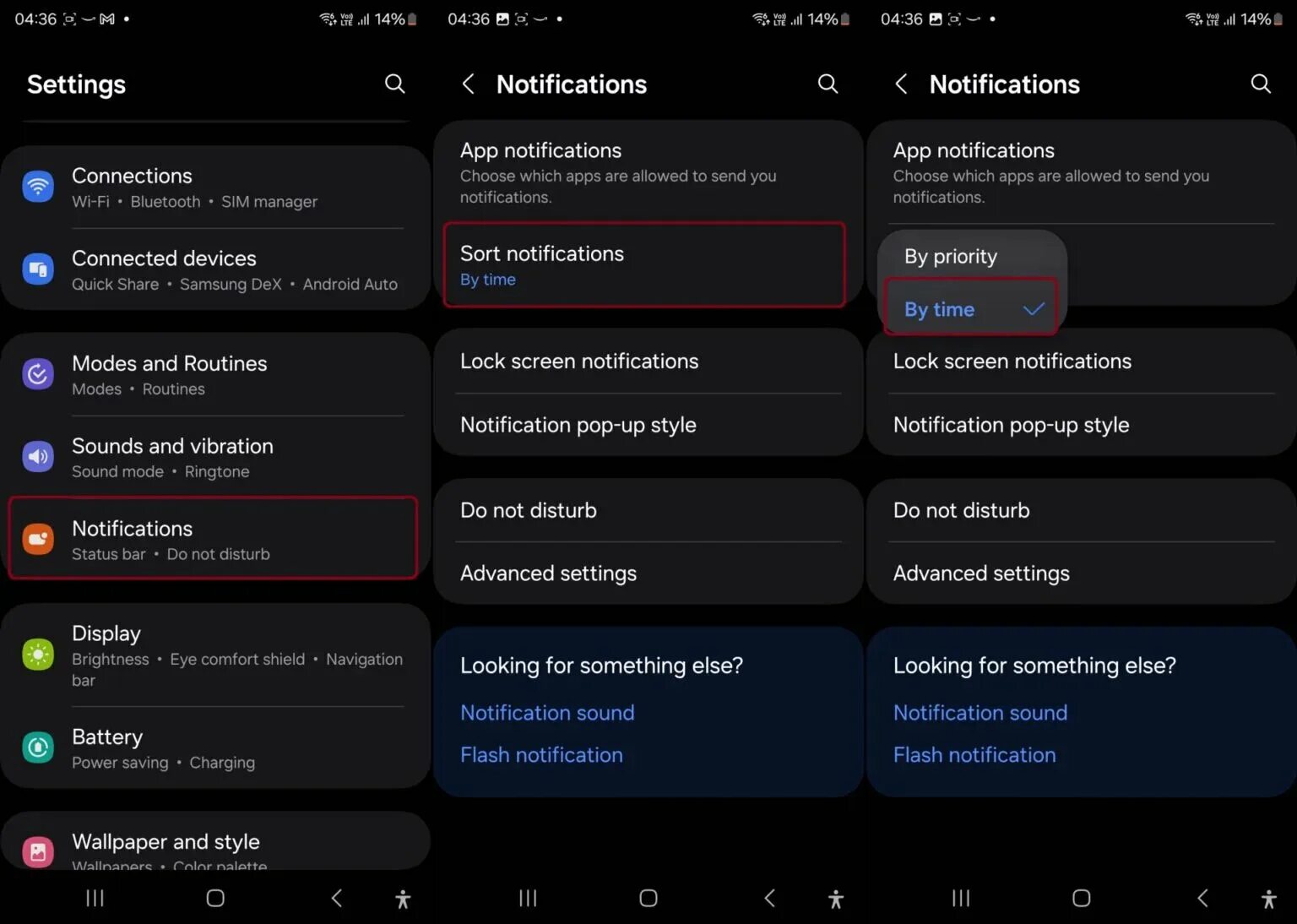 Setting content notifications. Setting content notifications