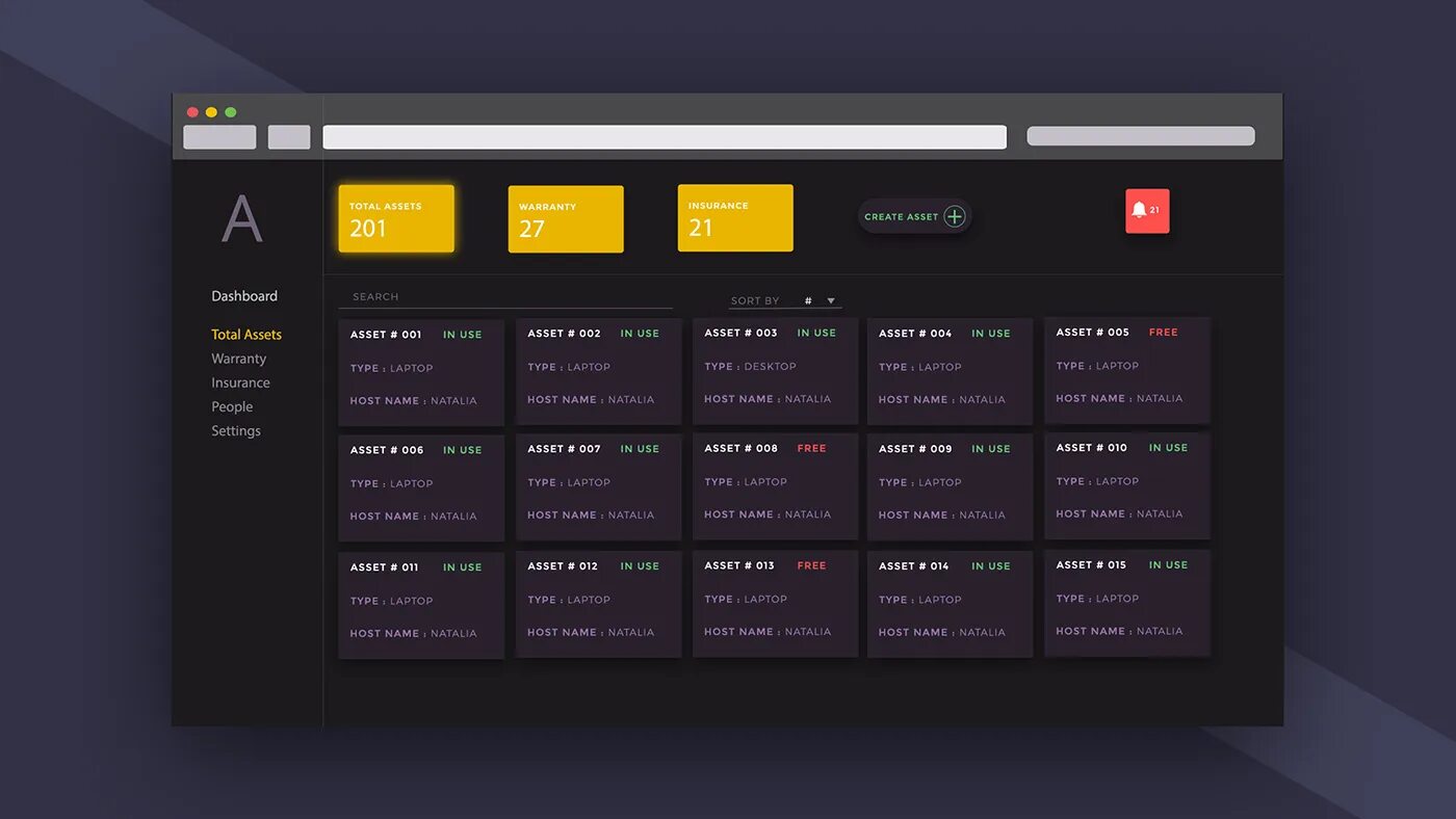 Asset studio gui