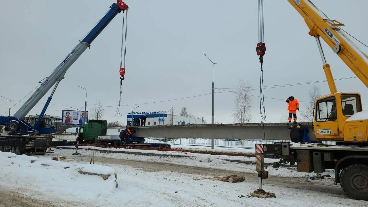 В Костроме после ремонта готовятся открыть путепровод в Юбилейном и мост через р