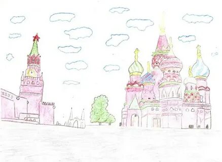 Достопримечательности москвы рисунок 1 класс