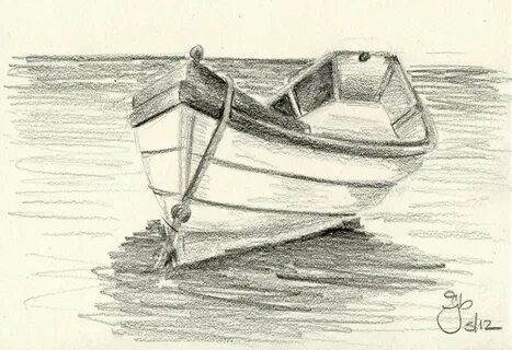 Как нарисовать лодку на воде