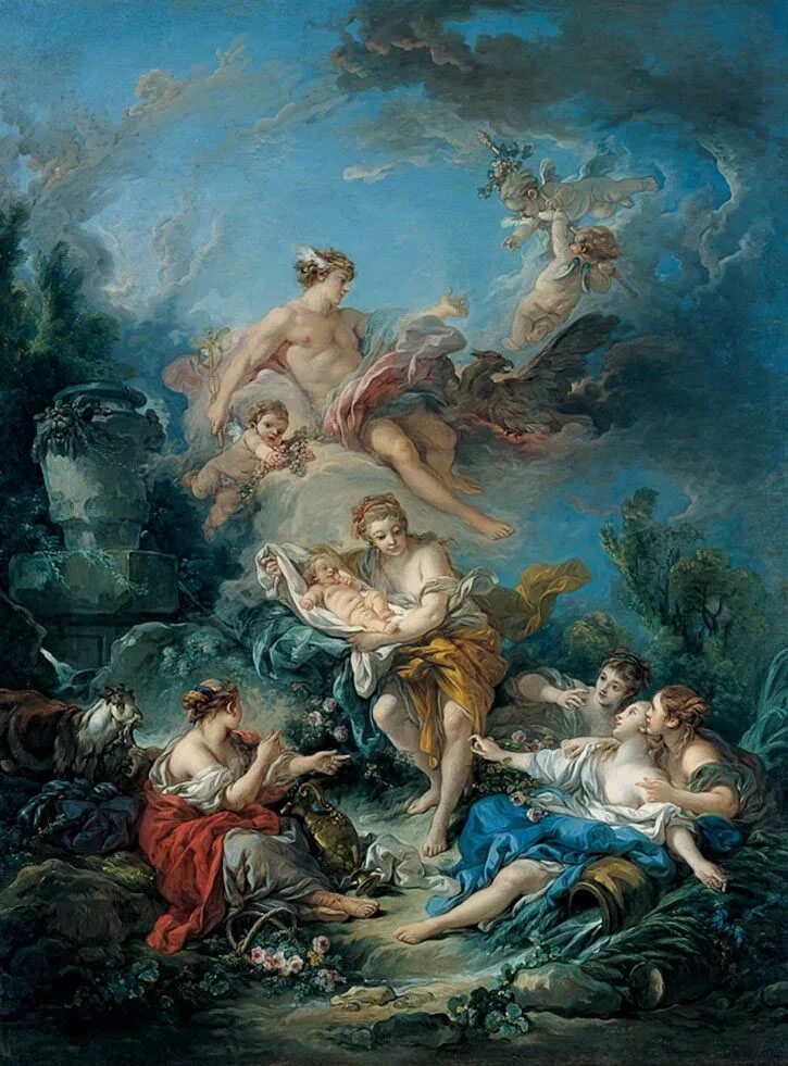 Произведения живописи. Франсуа Буше (1703—1770). Франсуа Буше «Триумф Венеры» (1740). Живопись рококо Франсуа Буше. Франсуа Буше (François Boucher, 1703 - 1770) - Фра.