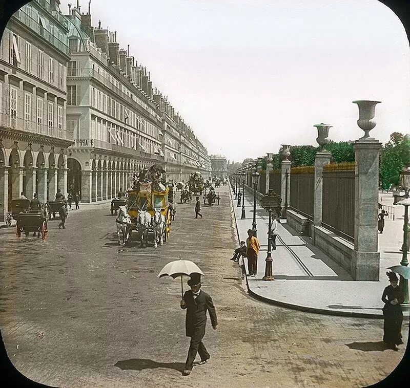 Улица риволи в Париже. Франция 1900 год. Париж 1900. Улица риволи в Париже 19 века.