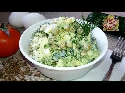 Легкий салат огурец яйцо