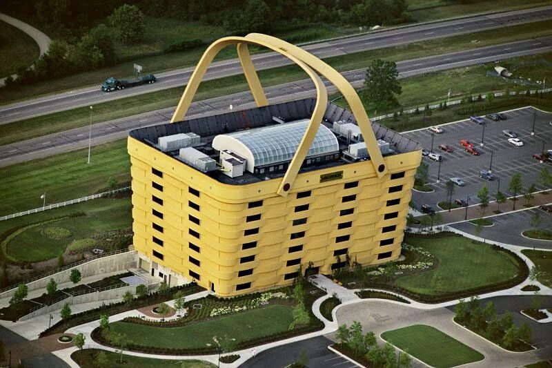 Здание-корзина (the Basket building), Огайо, США. Здание корзина штат Огайо США. Штаб квартира Longaberger — Ньюарк, штат Огайо, США. Дом-корзина, Ньюарк, штат Огайо.