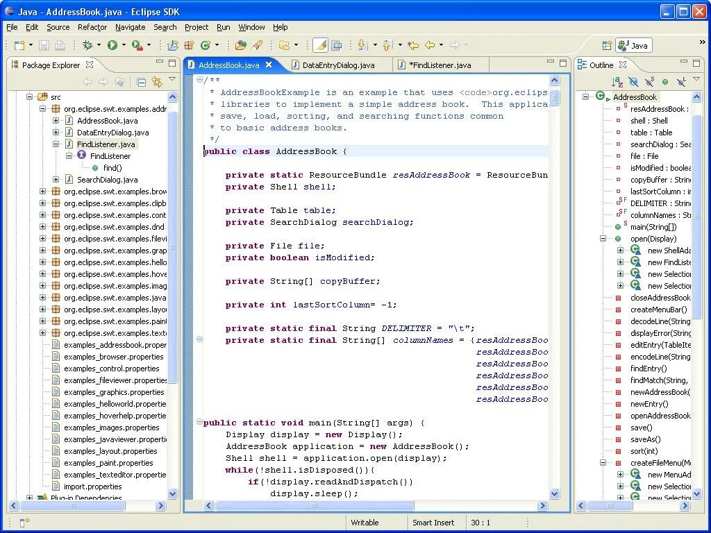SWT java примеры. Телефонная книга на java. Private static INT. Private Final list. Address java