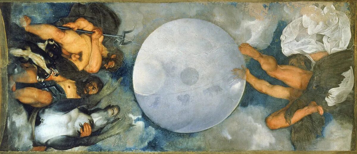 Караваджо роспись потолка. Юпитер нептун и плутон боги. Микеланджело меризи да караваджо – юпитер, нептун и плутон. Юпитер фреска. Фреска караваджо юпитер нептун и плутон.