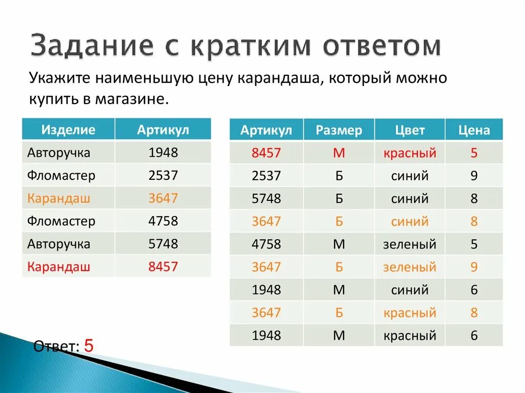 Задания в базе данных. Задания в базе данных