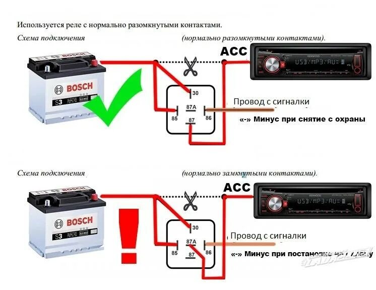 Почему при подключении аккумулятора