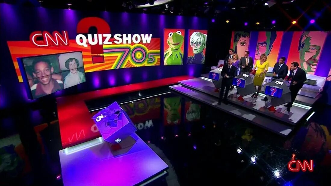 Шоу студия игра. CNN Quiz show.