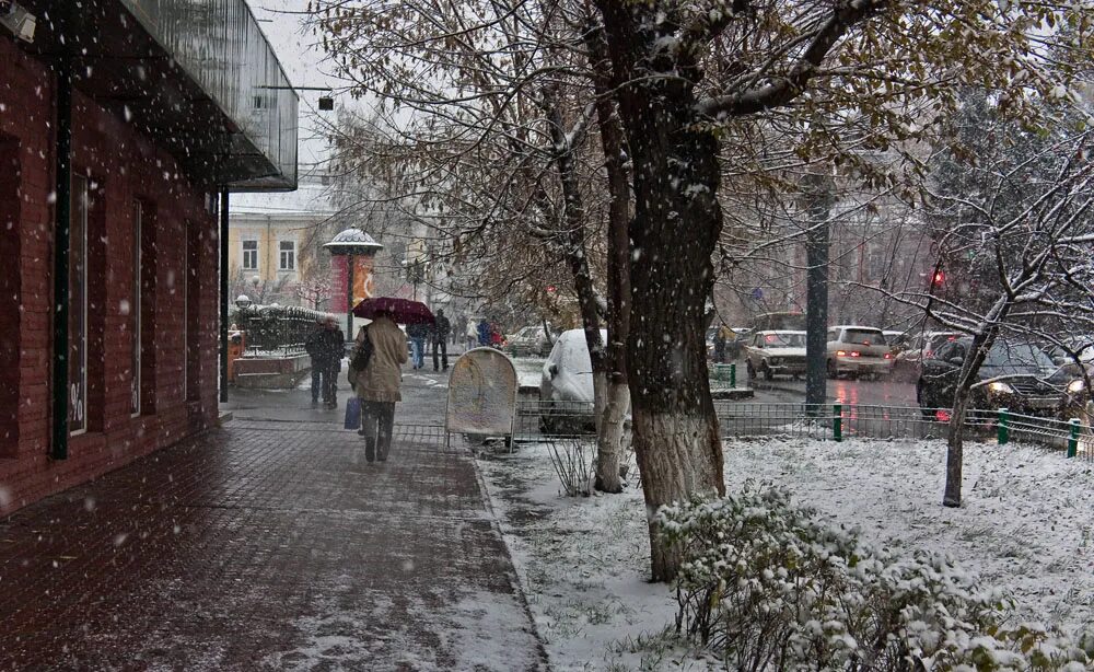 Декабре выпадет снег. Снегопад в городе. Ноябрь в городе. Первый снег в городе. Первый снег в октябре в городе.