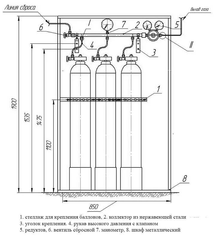 Схема подключения газового баллона. Рампа для газовых баллонов чертеж. Газовый баллон 50л чертеж dwg. Схема установки баллонов с газом. На каком расстоянии от трубопроводов с кислородом