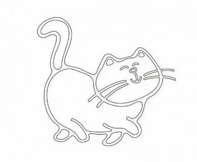 Трафарет котика для вырезания
