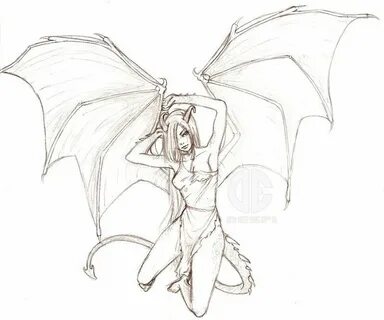 Как нарисовать демона девушку