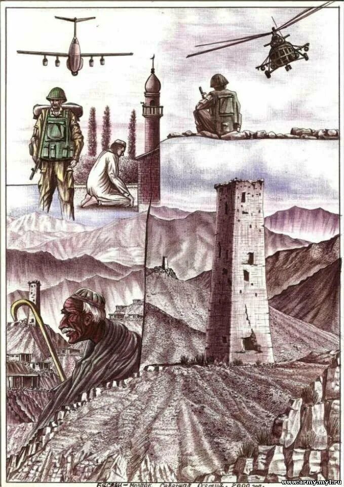 Ренат Шафиков рисунки Афганистан. Рисунок про войну.