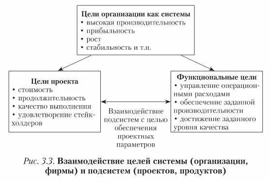 Взаимодействие целей проекта и организации 5. Инвестиционные предпосылки развития проект-менеджмента.