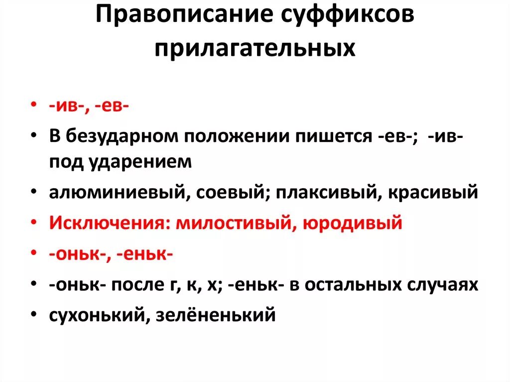 Суффикс есть упражнения. Правописание суффиксов Ив ев. Слова с суффиксами Ив ев в прилагательных. Правописание суффиксов прилагательных ов ев Ив чив Лив. Правописание суффиксов прил.