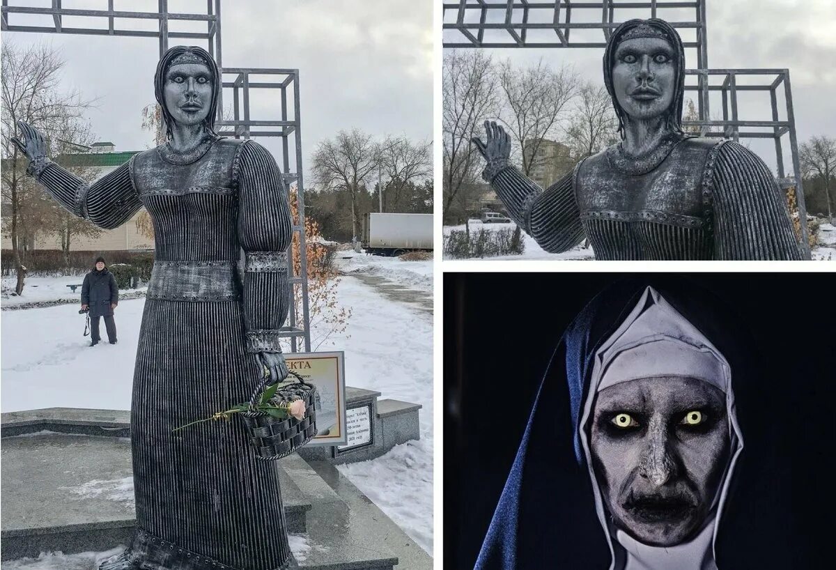 Скульптура аленки в нововоронеже. Скульптура алёнки в воронежской. Страшная аленка памятник в нововоронеже. Статуя алёнка в нововоронеже. Воронежская аленка памятник.