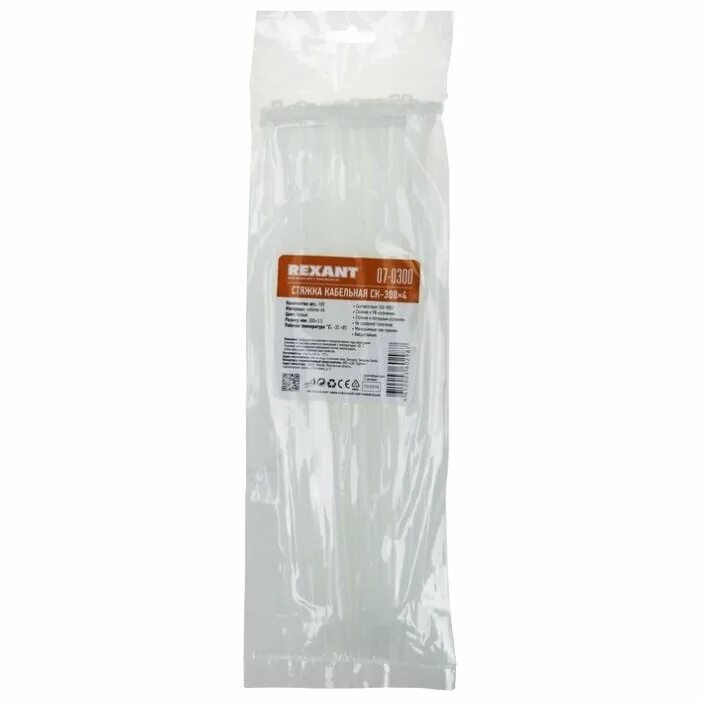 Стяжка кабельная (хомут стяжной) Rexant 07-0300 3.6 х 300 мм. Хомут Rexant nylon 300x3.6 мм 100 шт белый 07-0300 300x3.6 Rexant. Стяжки кабельные Rexant 3.6*150. Стяжка кабельная (хомут), нейлон, 4х300мм, белый (100шт).