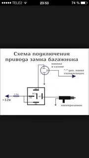 Замок багажника схема подключения