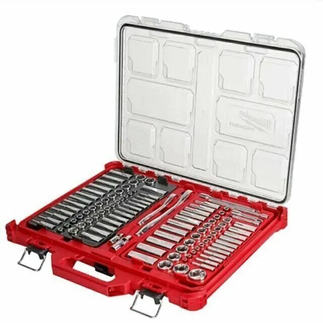 Milwaukee Packout набор. Milwaukee 48 22 9486 14 38 Ratchet Socket Set w Packout Case 106pc. Набор инструментов Milwaukee 4в1. Milwaukee набор 3.8.