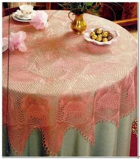 Скатерть спицами