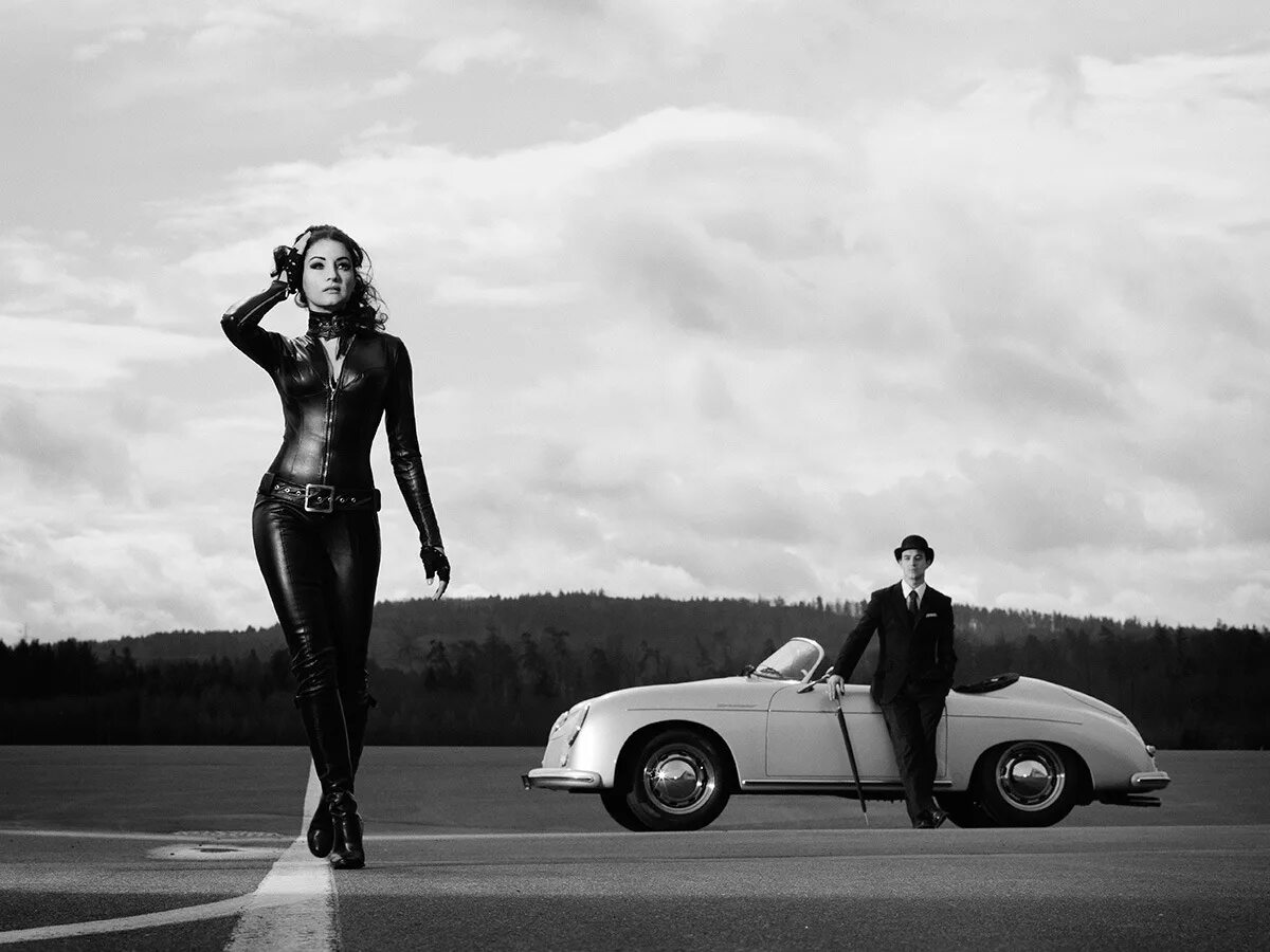 Wife speed up. Порше 356 Speedster и девушка. Девушка в машине. Девушки и ретро автомобили.