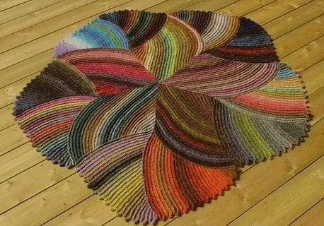 Вяжем коврик крючком из пряжи