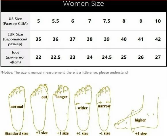 1 foot size