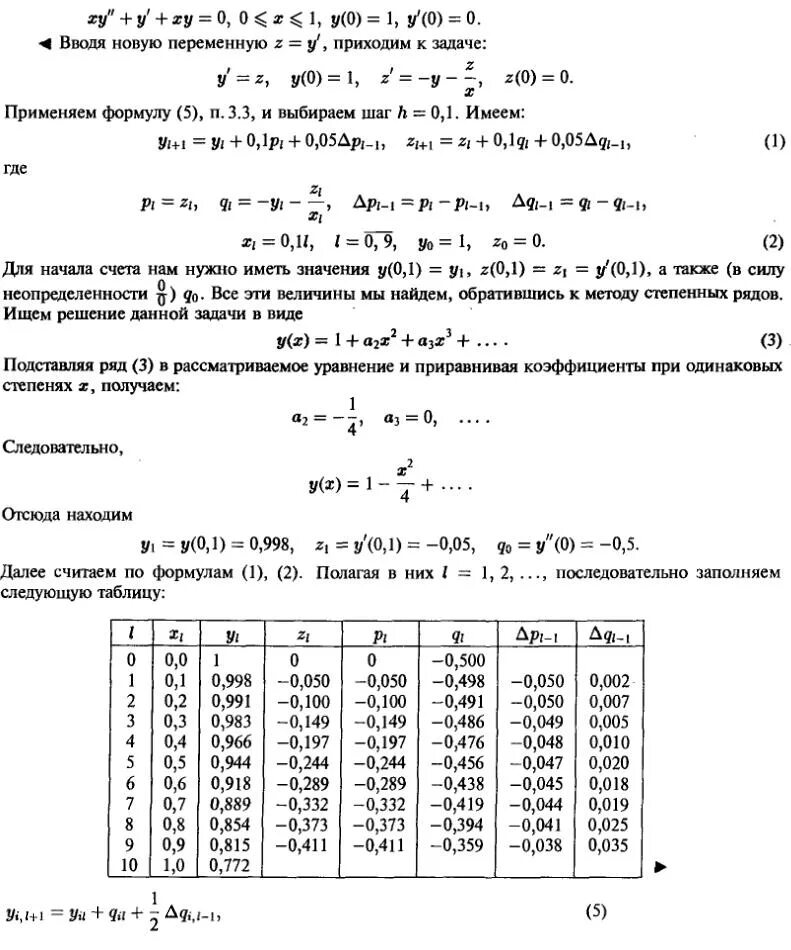 Решение методом адамса. Решение методом адамса