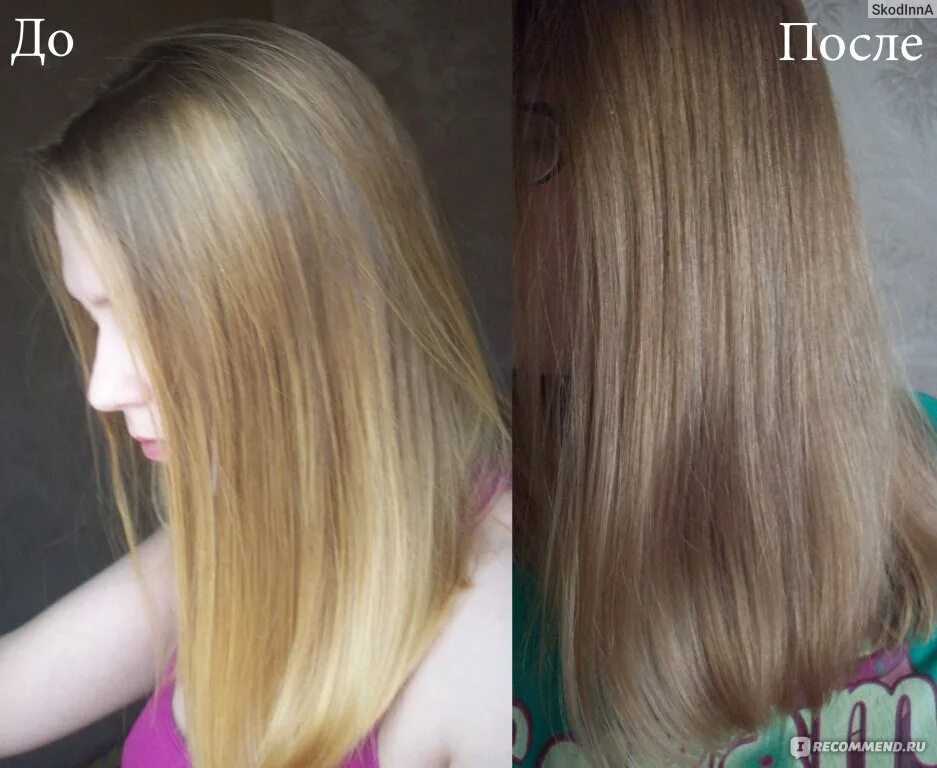 Оттеночный шампунь до и после. Волосы после оттеночного шампуня. Русые волосы после оттеночного шампуня. Оттеночный шампунь русый до и после.