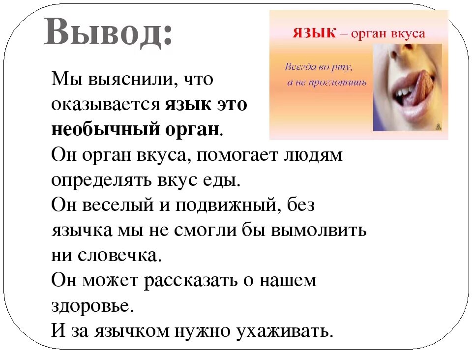 Органы чувств человека интересные факты 3 класс. Доклад про язык. Доклад на тему язык орган вкуса. Язык орган чувств 4 класс.