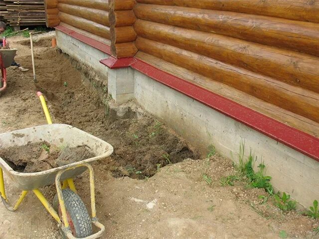 Утепление фундамента старого деревянного дома снаружи